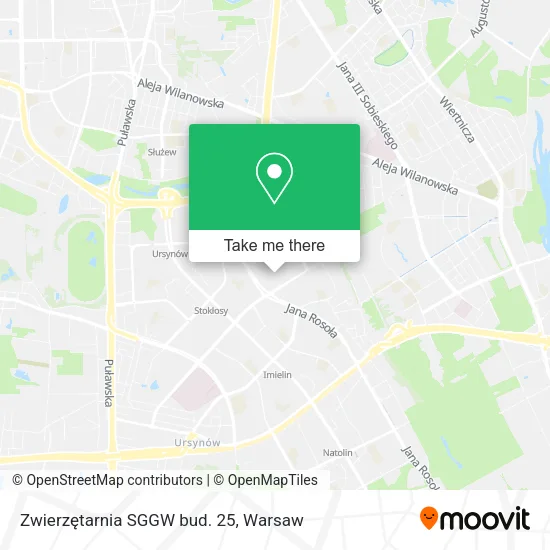 Zwierzętarnia SGGW bud. 25 map