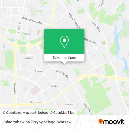 plac zabaw na Przybylskiego map