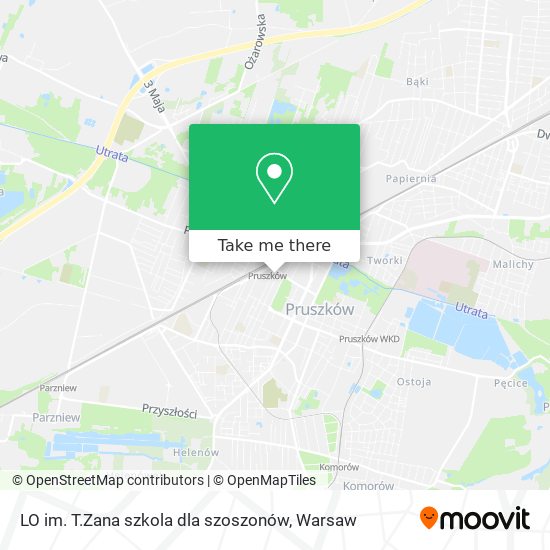 LO im. T.Zana szkola dla szoszonów map