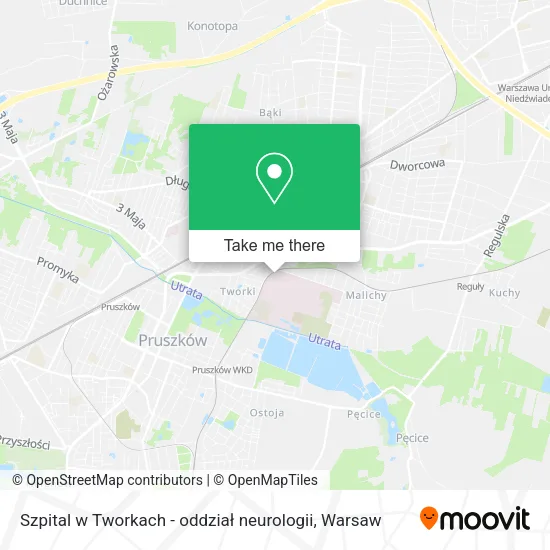 Карта Szpital w Tworkach - oddział neurologii