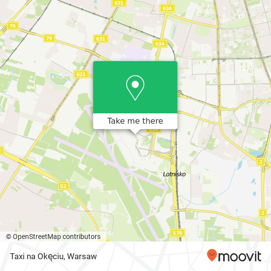 Taxi na Okęciu map