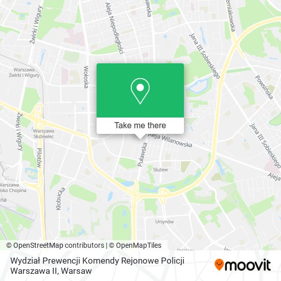 Wydział Prewencji Komendy Rejonowe Policji Warszawa II map