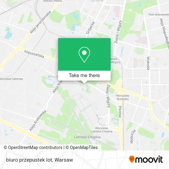 biuro przepustek lot map