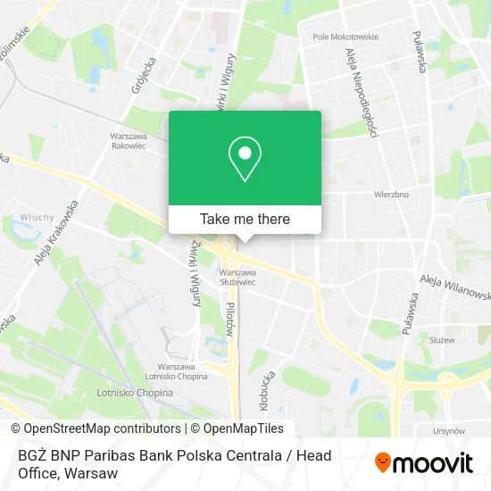 BGŻ BNP Paribas Bank Polska Centrala / Head Office map