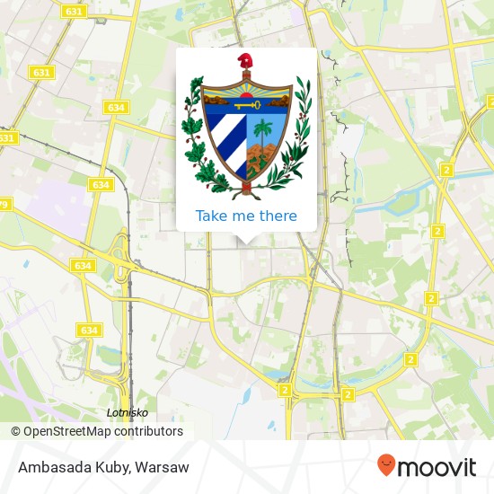 Ambasada Kuby map