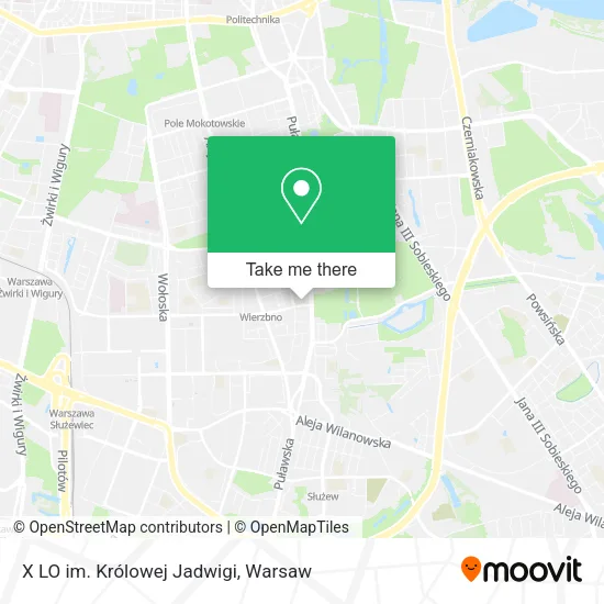 X LO im. Królowej Jadwigi map