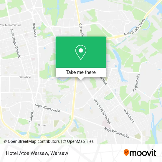 Hotel Atos Warsaw map