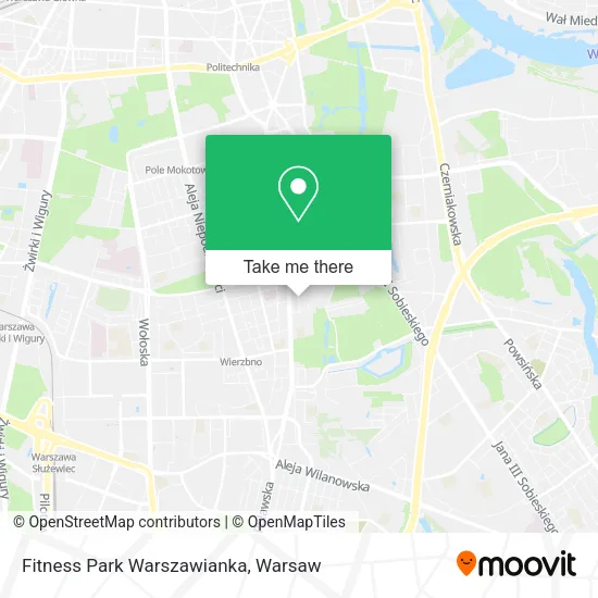 Fitness Park Warszawianka map
