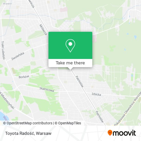 Toyota Radość map