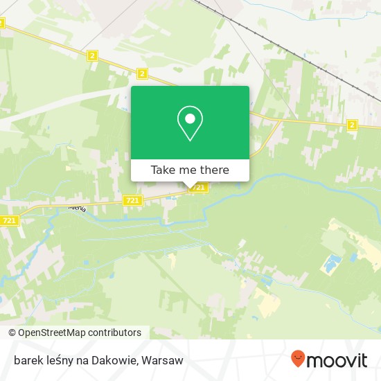 barek leśny na Dakowie map