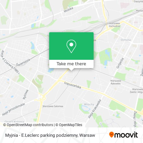 Myjnia - E.Leclerc parking podziemny map