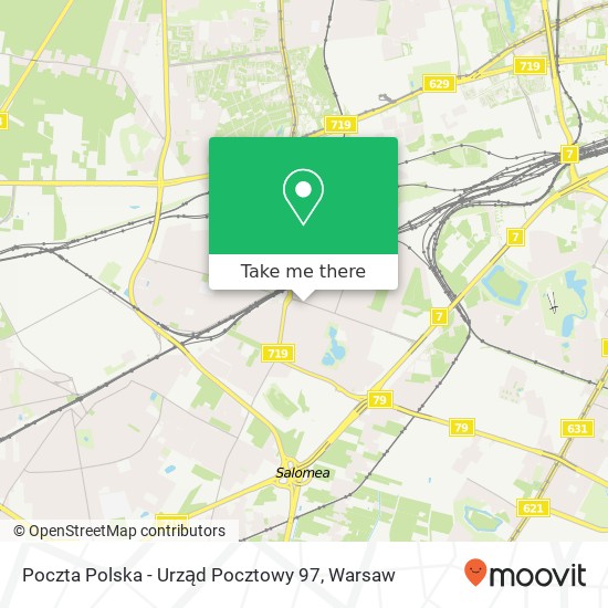 Poczta Polska - Urząd Pocztowy 97 map