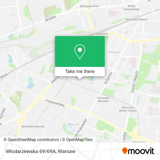 Włodarzewska 69/69A map