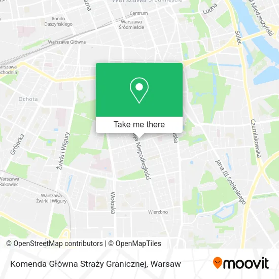 Komenda Główna Straży Granicznej map