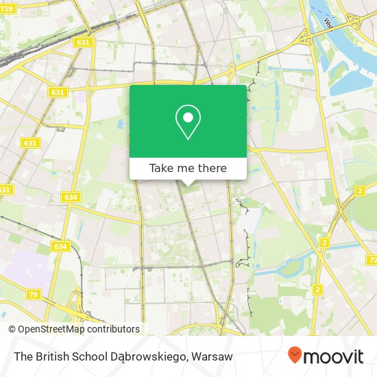 The British School Dąbrowskiego map