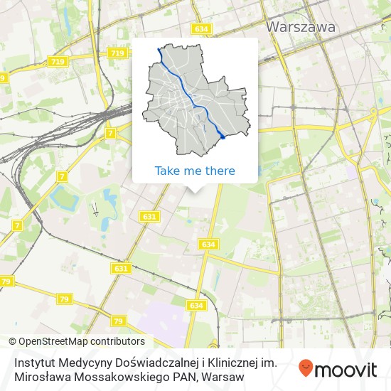 Instytut  Medycyny Doświadczalnej i Klinicznej im. Mirosława Mossakowskiego PAN map