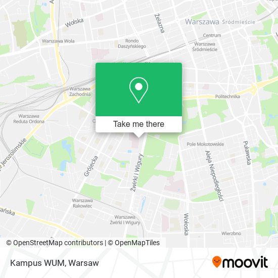 Kampus WUM map