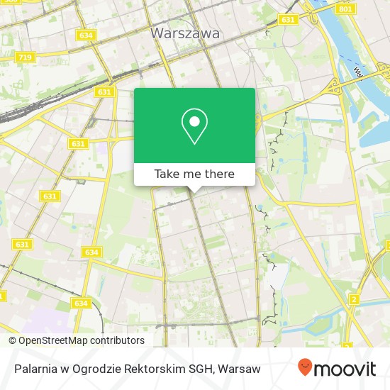 Palarnia w Ogrodzie Rektorskim SGH map