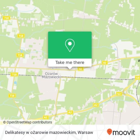 Delikatesy w ożarowie mazowieckim map