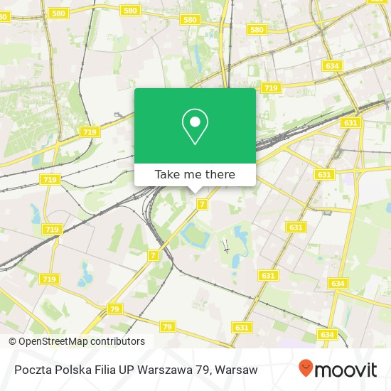 Poczta Polska Filia UP Warszawa 79 map