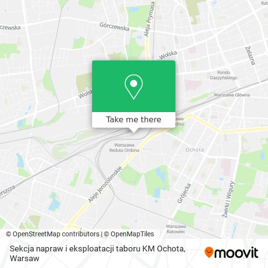 Sekcja napraw i eksploatacji taboru KM Ochota map