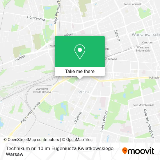 Technikum nr. 10 im Eugeniusza Kwiatkowskiego map
