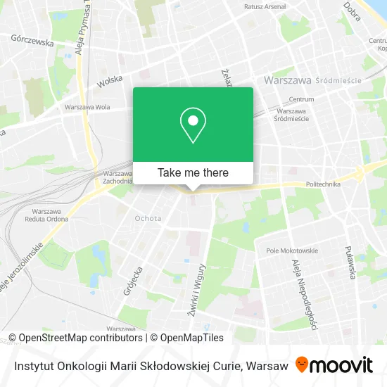 Instytut Onkologii Marii Skłodowskiej Curie map