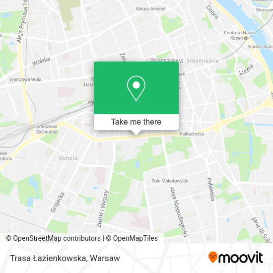 Trasa Łazienkowska map