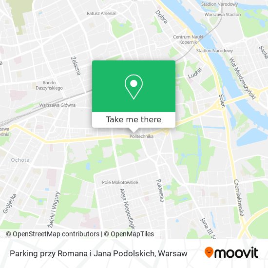 Parking przy Romana i Jana Podolskich map