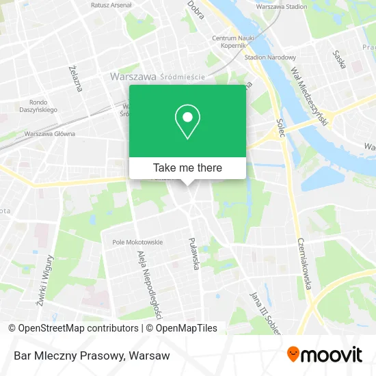 Bar Mleczny Prasowy map