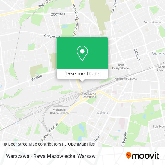 Warszawa - Rawa Mazowiecka map