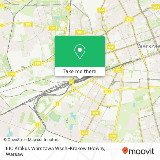 Карта EIC Krakus Warszawa Wsch.-Kraków Główny