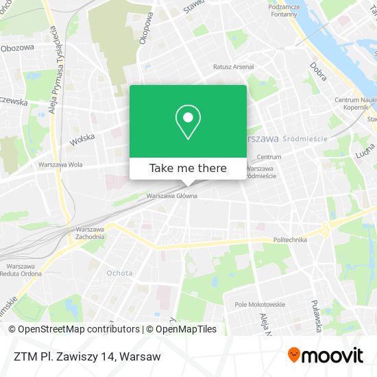 Карта ZTM Pl. Zawiszy 14