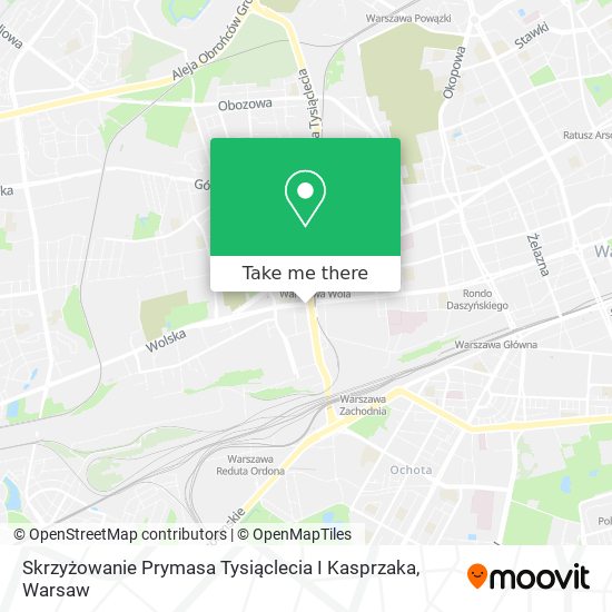 Skrzyżowanie Prymasa Tysiąclecia I Kasprzaka map