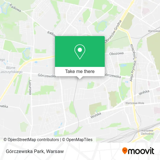 Górczewska Park map