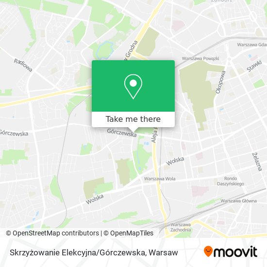 Карта Skrzyżowanie Elekcyjna / Górczewska