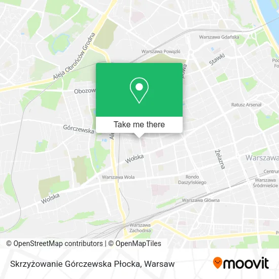 Skrzyżowanie Górczewska Płocka map