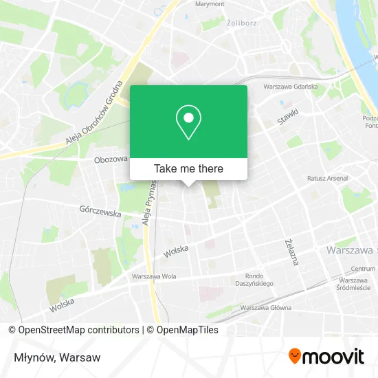 Młynów map