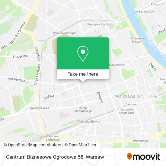 Карта Centrum Biznesowe Ogrodowa 58