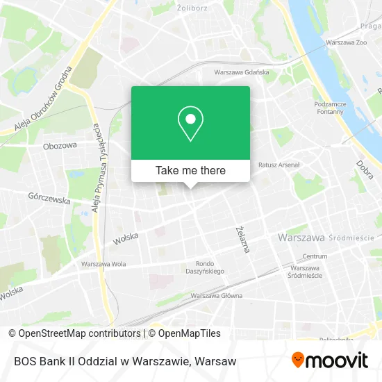 Карта BOS Bank II Oddzial w Warszawie