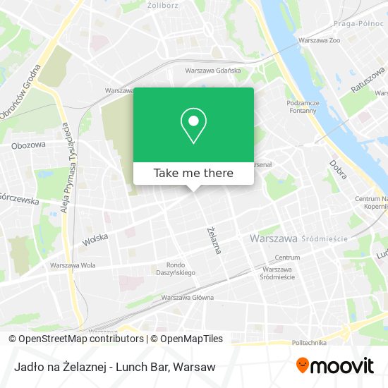 Jadło na Żelaznej - Lunch Bar map