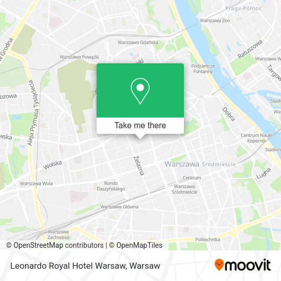 Leonardo Royal Hotel Warsaw map