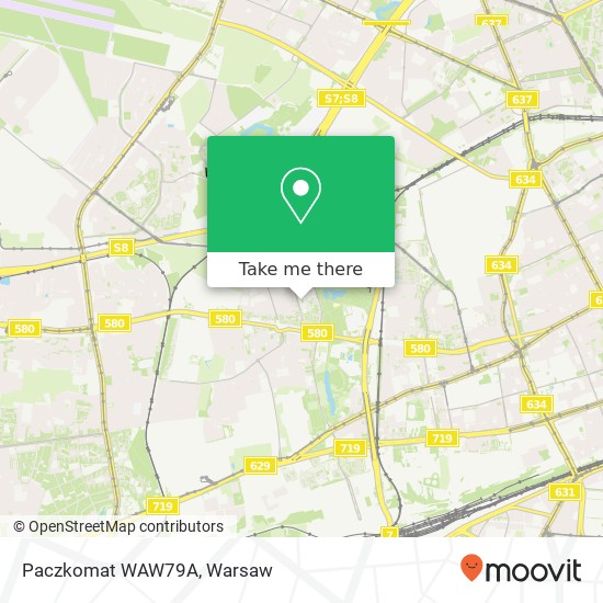 Paczkomat WAW79A map