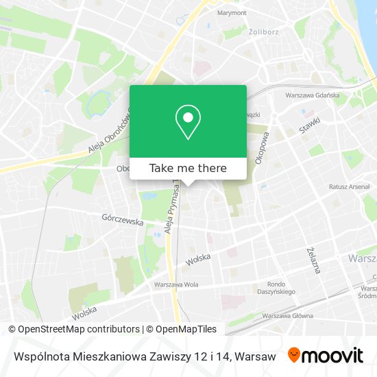 Wspólnota Mieszkaniowa Zawiszy 12 i 14 map