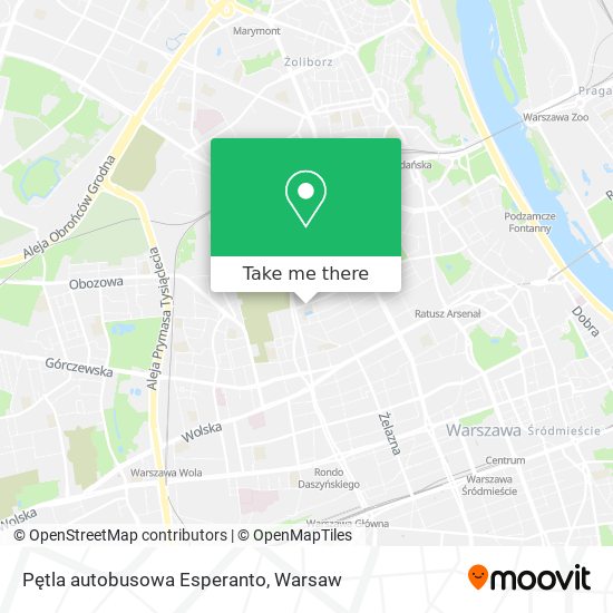 Pętla autobusowa Esperanto map