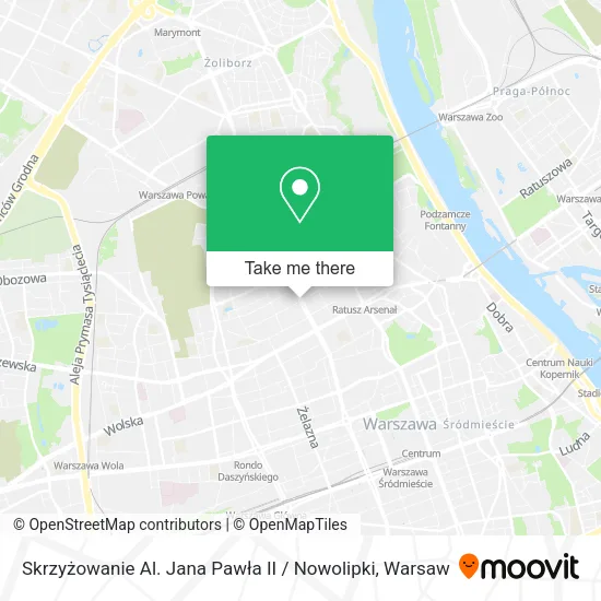 Skrzyżowanie Al. Jana Pawła II / Nowolipki map