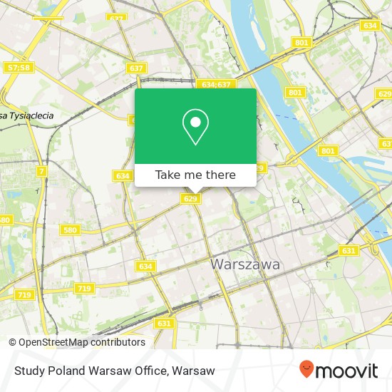 Study Poland Warsaw Office map