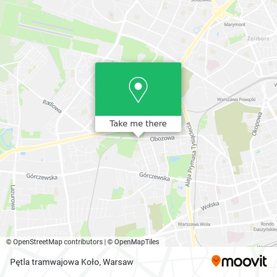 Pętla tramwajowa Koło map