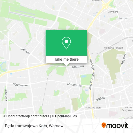 Pętla tramwajowa Koło map