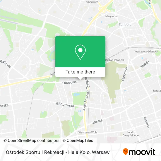 Ośrodek Sportu I Rekreacji - Hala Koło map